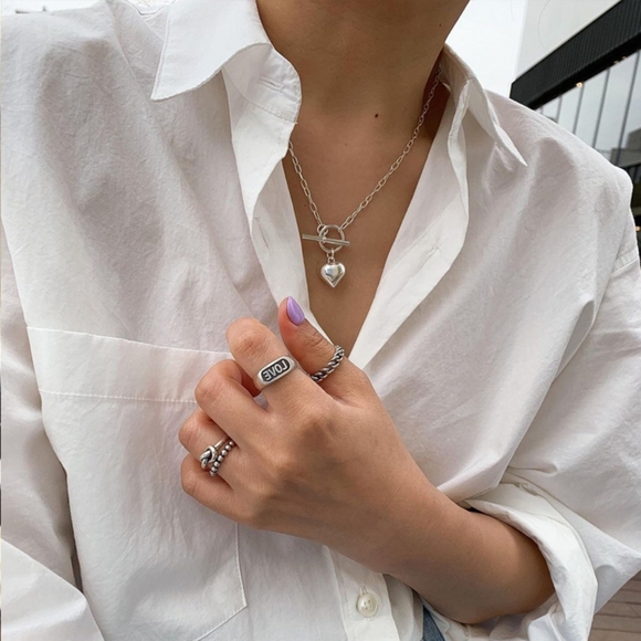 Jewelry - 🤍Sterling silver heart necklace🤍